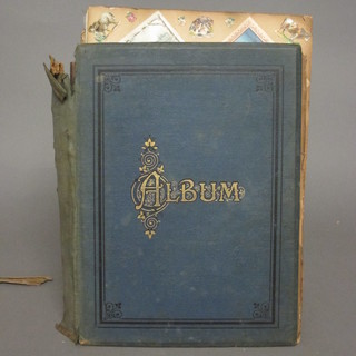 A large Victorian scrap album