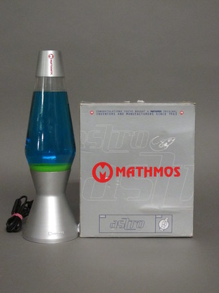 A Mathmos lava lamp, boxed