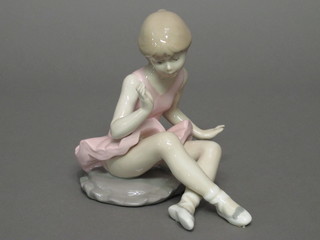 A Davjla figure of a seated ballerina 6"