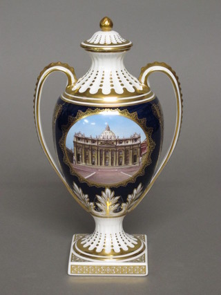 A Spode limited edition vase to commemorate Pope John Paul II  British visit 1982, boxed, 11"  ILLUSTRATED