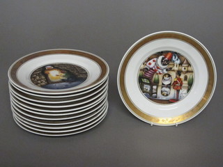 A collection of Royal Copenhagen Hans Christian Anderson plates 7"
