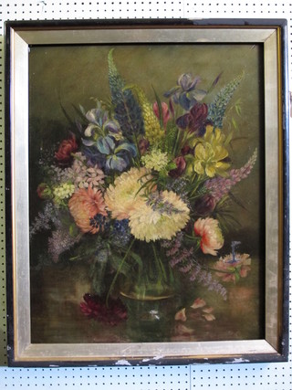 Oil on canvas "Study of a Vase of Flowers" 28" x 23"