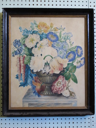 A 19th Century watercolour, still life study "Vase of Flowers" 17" x 14"