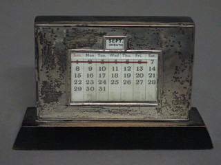 A silver perpetual calendar, London 1937