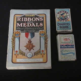1 volume "The Seventh Edition Ribbons and Medals" together  with "Part Two and The War Supplement Ribbons and Medals"  and a small collection of cigarette cards relating to medals