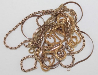 4 gilt metal chains