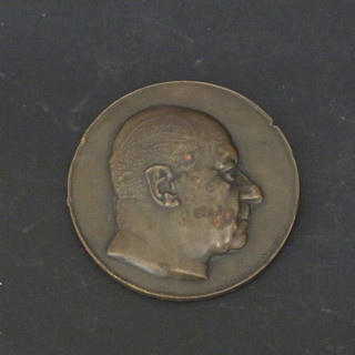 A circular medical bronze medallion