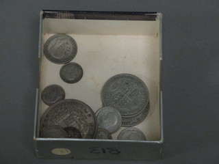 2 George V florins and quantity of silver coins