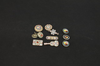 A collection of micro mosaic brooches