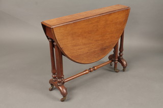 A Victorian oval mahogany Sutherland table 35"