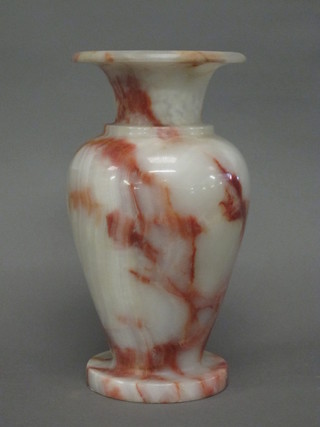 A turned hardstone vase 11"