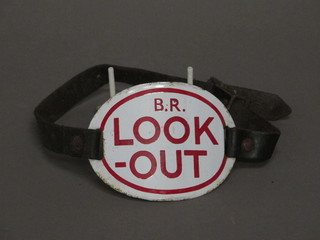 A British Railways enamelled Look Outs arm band