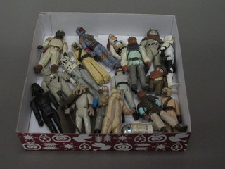 A collection of Star Wars figures