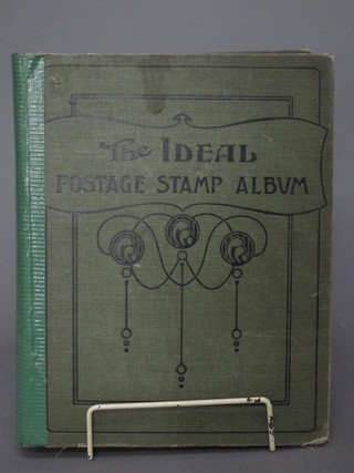 A green Ideal album of various Commonwealth and foreign  stamps