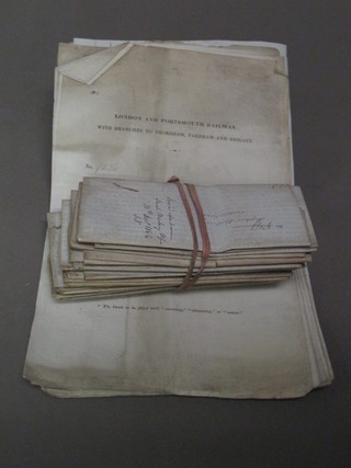 A quantity of documents relating to The London and Portsmouth  Railway Company