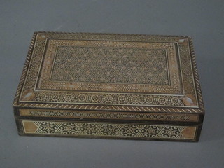 A Moorish trinket box with hinged lid 9 1/2"