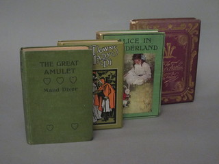 Douglas Jerrold,  "The Story of A Feather", Maud Diver "The  Great Amulet", Annette Lyster "The Ups and Downs of Lady  Di" and Lewis Carroll "Alice in Wonderland"