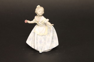 A Lladro figure of girl dancing number 5.375, 5", boxed