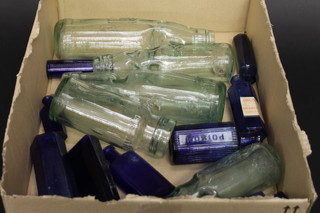 8 various blue Poison bottles, 4 Cods Patent lemonade bottles and  1 other bottle