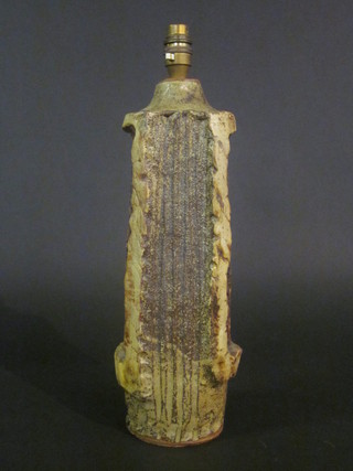 A Troika style pottery table lamp 16"
