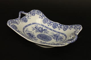 A Spode pearlware blue and white twin handled bowl 12"