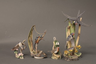 4 various Boehm porcelain figures of birds, 1 f,