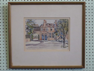 I Lesley Main, watercolour drawing "Eton College" 7" x 10"