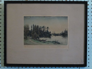John Fullwood, a coloured etching, signed in the margin