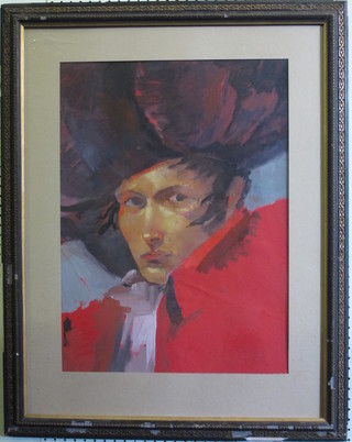 Oil on card, head and shoulders portrait "Gentleman" 22" x 16"