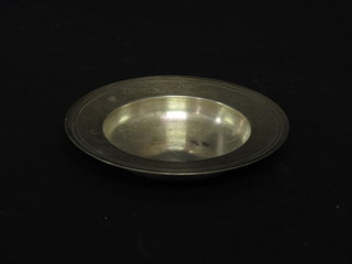 A circular modern silver Armada dish 3"