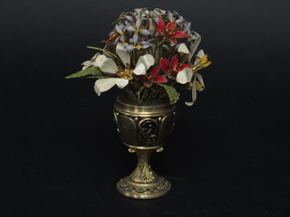 A 20th Century Faberge urn - Le Bouquet, with floral bouquet arrangement, signed to the base Igor Carl Faberge 