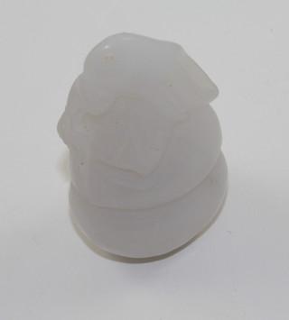 A carved hardstone figure of a hare 3"