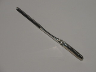 A silver plated double ended marrow scoop