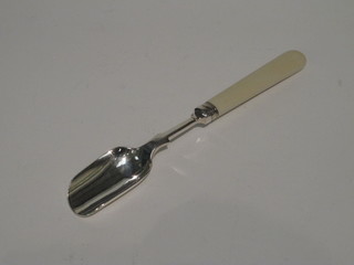 A silver plated stilton scoop
