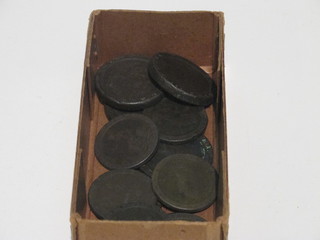 A collection of cartwheel half pennies