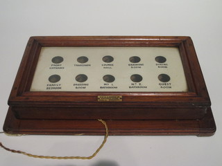A servants indicator board showing 10 rooms by H G & A  Osman Ltd