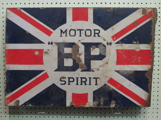 An enamelled advertising sign for BP Motor Spirit 16" x 23"   ILLUSTRATED