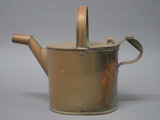 A Victorian brass hotwater carrier