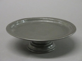 A circular Tudric planished pewter comport, the base marked Tudric English Pewter Liberty & Co 01371, 8"