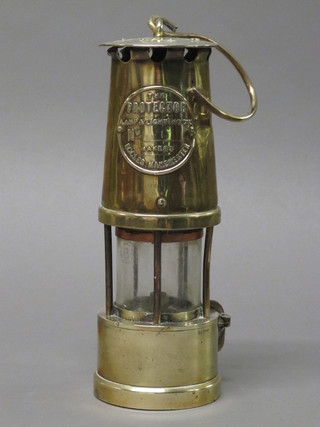 A brass miner's safety lamp - The Protector