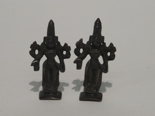 2 Eastern bronze figures of Deities 3"