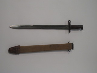 A WWII American bayonet complete with scabbard