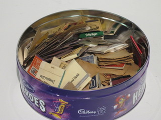 A collection of Match box labels and Match boxes