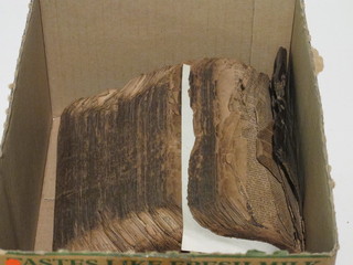 A leather bound Holy Bible dated 1636
