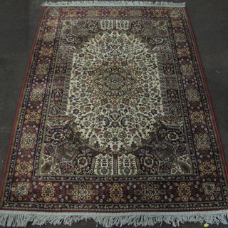 A Belgian ground Persian style machine made carpet 67" x 49"