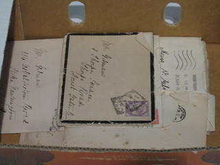A National Savings stamp book, various old stamped envelopes