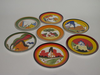 A set of 7 Bradford Exchange limited edition Clarice Cliff plates