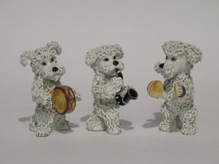 A Continental porcelain 6 piece poodle band