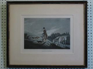 After Henry Alken, a coloured hunting print "The Earth Stopper"  8" x 11 1/2"