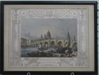 After Shepherd, a 19th Century monochrome print "Blackfriars  Bridge" 4" x 6"